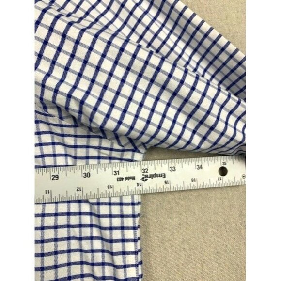 Brooks Brothers Men's Blue & White Plaid 3XLT Non-Iron Stretch Cotton Polo Shirt - Picture 9 of 9